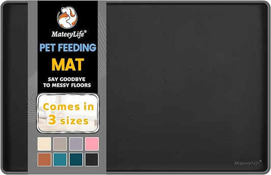 MateeyLife Silicone Cat & Dog Food Mat for Floors Waterproof