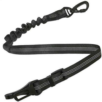Dog seat belts for car 3-in-1 Car Harness for Dogs Adjustable Safety Seatbelt for Car Durable Nylon Reflective Bungee Fabric Tether with Clip Hook Latch & Buckle