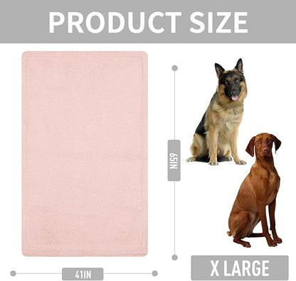 furrybaby Dog Blanket Soft Dog Blankets for Large Dogs Puppy Essentials Washable Fluffy Sherpa Fleece Cat Blanket 41x65 Inches for Bed Furniture Couch Sofa (Double-Layer X Large