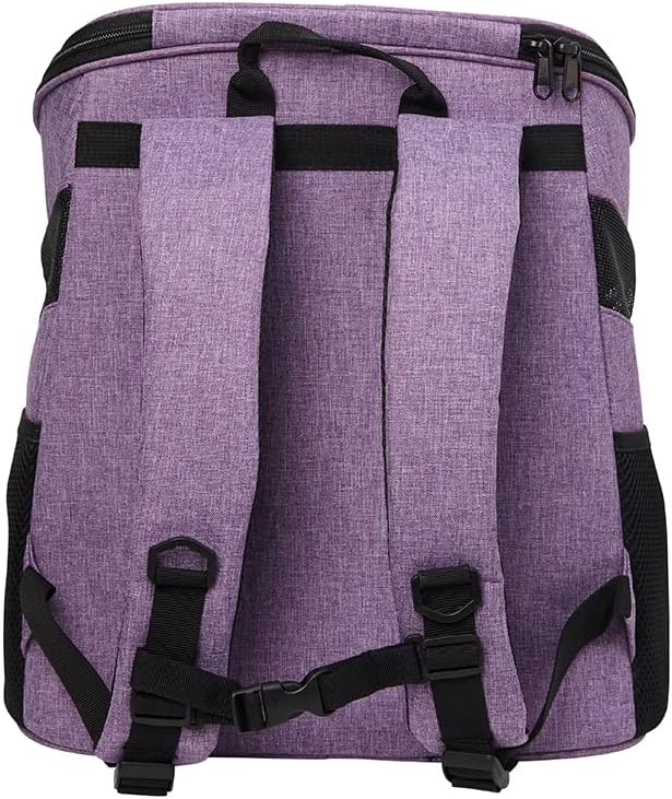 Fat Cat Backpack Carrier - Airline Approved Cat Carrier with Space Capsule Bubble for for Small Cats, Kitten - Premium Purple Cat Carrier Backpack for Outdoor, Travel, Hiking, Pet Supplies