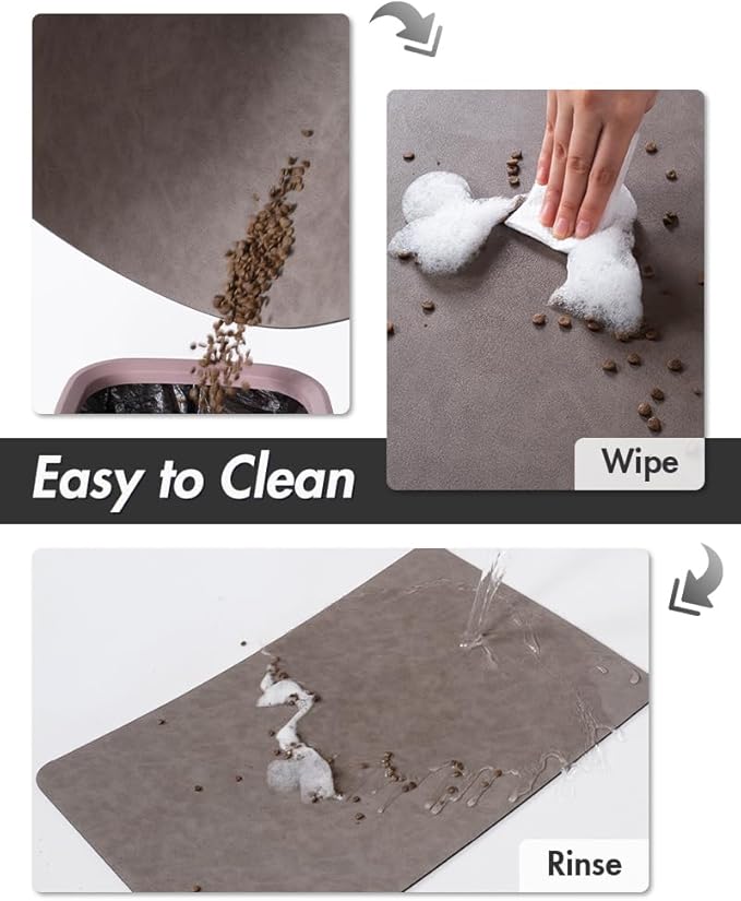 MontVoo-Absorbent Pet Feeding Mat-No Stains Dog Mat for Food and Water Bowl-Quick Dry Dog Cat & Dog Food Mat Water Dispenser Mat-Pet Supplies Mat-Dog Water Bowl Mat for Messy Drinker (23"x34"