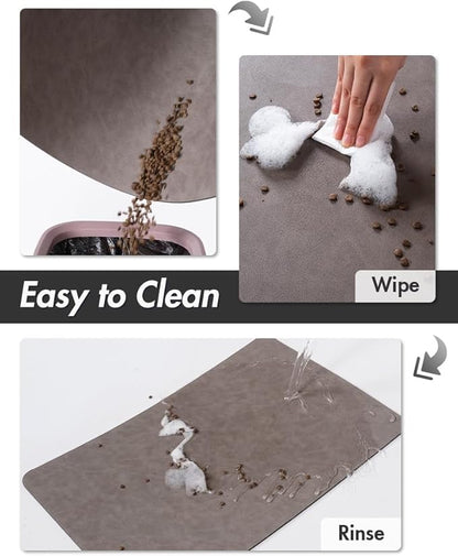 MontVoo-Absorbent Pet Feeding Mat-No Stains Dog Mat for Food and Water Bowl-Quick Dry Dog Cat & Dog Food Mat Water Dispenser Mat-Pet Supplies Mat-Dog Water Bowl Mat for Messy Drinker (23"x34"