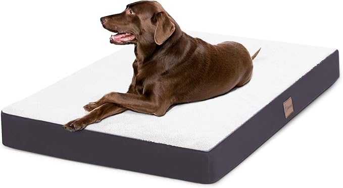 MIHIKK Waterproof Dog Bed Medium Size Dog with Machine Washable Cover Orthopedic Dog Bed with Anti-Slip Bottom 35 x 22 Inch,