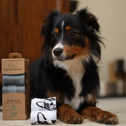 Best Pet Supplies Dog Poop Bags (150 Bags) for Waste Refuse Cleanup