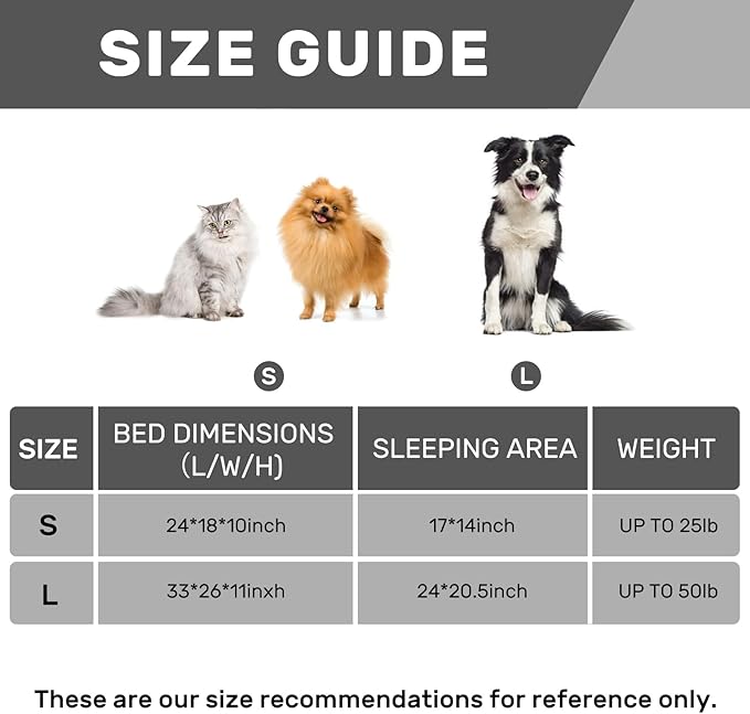 Hollypet Fluffy Plush Dog Cat Pet Sofa Couch Soft Calming Pet Beds for Medium Small Cats and Dogs