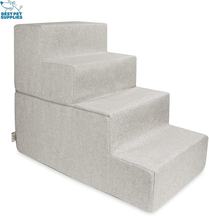 Best Pet Supplies Foldable Foam Pet Steps for Small Dogs and Cats 4-Step