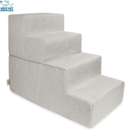 Best Pet Supplies Foldable Foam Pet Steps for Small Dogs and Cats 4-Step