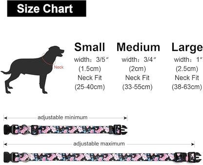 Adjustable Dog Collar with Patterns