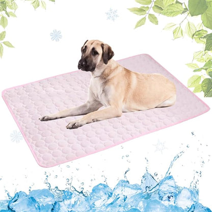 Dog Cooling Mat Washable Seats(Pink,39x59in)