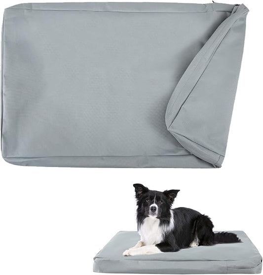 Waterproof Dog Bed Cover,Dog Crate Pad Cover with Zipper,Oxford Dog Bed Sheets,Pet Bed Cover Hair Easy to Remove,Dog Bed Covers Replacement Washable (Gray #1, 29 * 18 * 3.5inch)