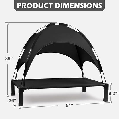 Heeyoo Elevated Dog Bed with Canopy