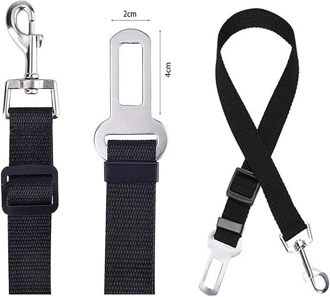 Dog Seat Belts | JHXTZ Pet Seat Belts | 2 Pack Dog Car Seat Belts | Adjustable Pet Seat Belts for Dogs, Cats and Pets(Black)