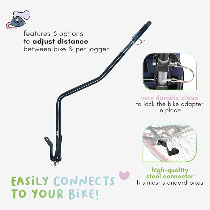 Petique Pet Jogger Bike Adapter: Attaches Securely