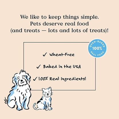 Bocce's Bakery Oven Baked Say Moo Treats for Dogs, Wheat-Free Everyday Dog Treats, Made with Real Ingredients, Baked in The USA, All-Natural Soft & Chewy Cookies, Beef & Cheddar Recipe, 6 oz