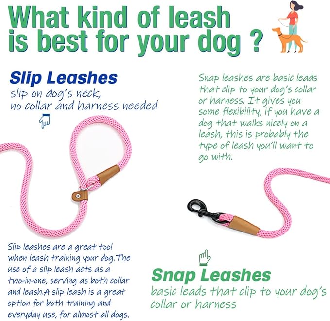 lynxking Dog Leash Slip Lead 5 6 8
