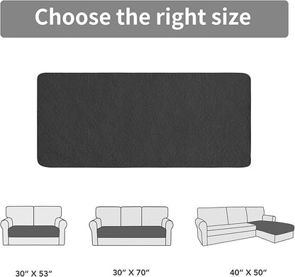 Easy-Going Waterproof Dog Bed Cover Reversible Leak Proof Pet Blanket Replacement Mat for Furniture Washable Couch Cover Sofa Cover for Dogs Cat(30x53 Inch, Dark Gray/Beige)