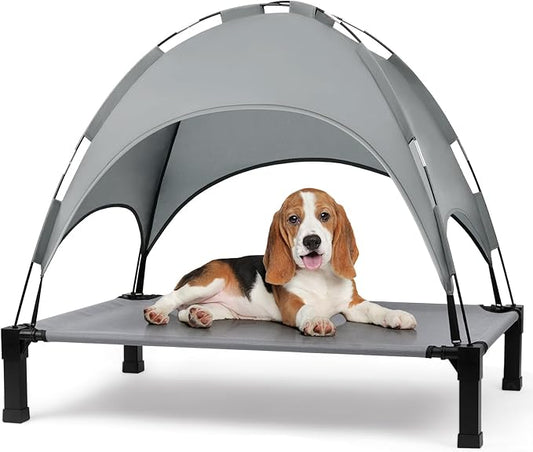 Heeyoo Elevated Dog Bed with Canopy