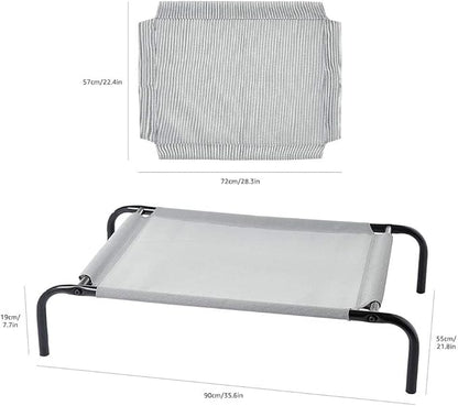 Amazon Basics Cooling Elevated Dog Bed with Metal Frame 35.6"L x 21.8"W x 7.7"Th