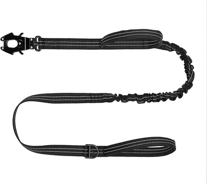 ICEFANG Tactical Dog Leash K9 Training 2 Control (6ft,Reflective Black)