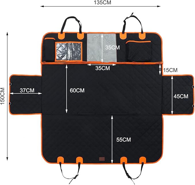 Dog Car Seat Cover for Back Seat Waterproof (SM103)
