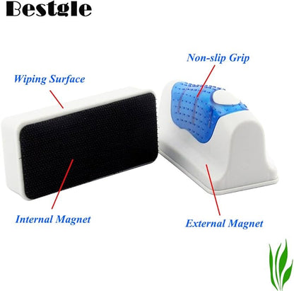 Magnetic Aquarium Fish Tank Algae Glass Cleaner Scrubber Brush for Tank Under 50 Gallon