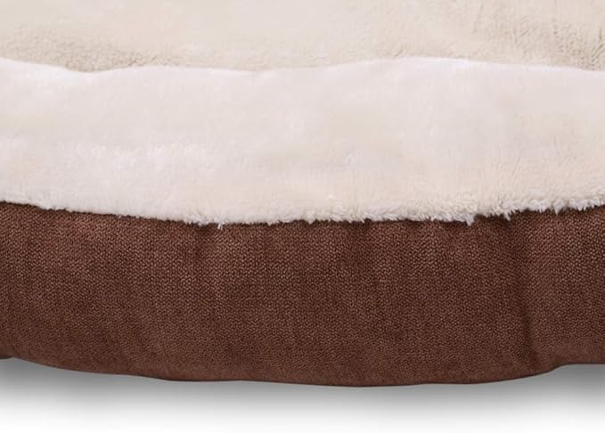 Happycare Textiles Rectangle Brown low bumper pet bed 40 x 30 inches,