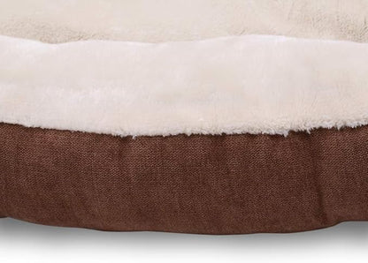 Happycare Textiles Rectangle Brown low bumper pet bed 40 x 30 inches,