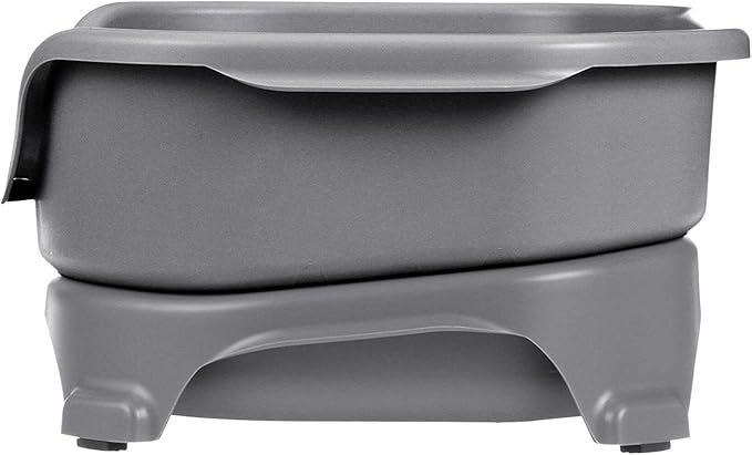 Neater Feeder - Express Model - Mess-Proof Dog Bowls (Small, Gunmetal Grey) – Made in USA – Elevated, No Spill, Non-Tip, Non-Slip, Raised Stainless Steel Food & Water Pet Bowls