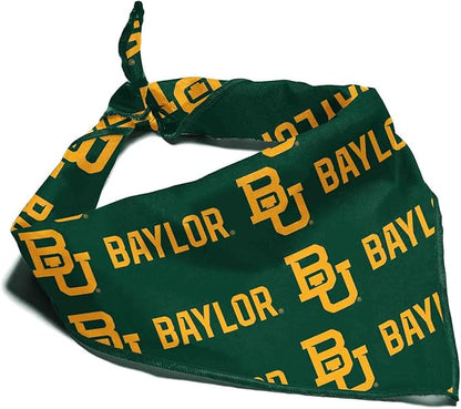 NCAA Officially Licensed Bandana for Dogs and Cats | Fits Pets Great Gift Idea | Easy-to-Tie (Small, Baylor Bears)