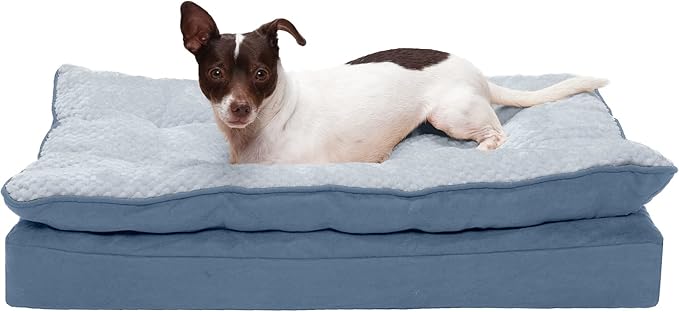 Furhaven Orthopedic Dog Bed for Medium/Small Dogs w/ Pillow Cushion Top & Removable Washable Cover 35 lbs