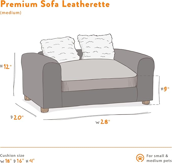 Moots Premium Leatherette Sofa Pet Bed