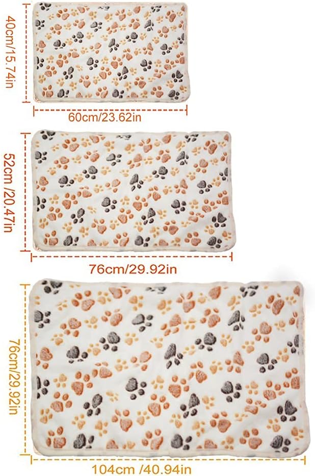 1 Pack 3 Puppy Dog Blankets Super Soft Warm Sleep Mat Fluffy Premium Fleece Pet Blanket Flannel Throw for Dog Puppy Cat Large(40"x30")