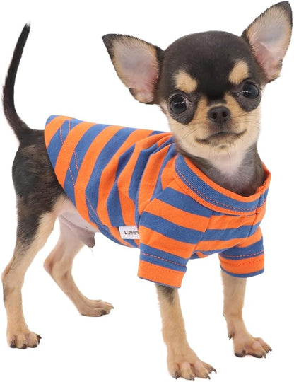 LOPHIPETS 100% Breathable Cotton Striped Dog Tee Shirt