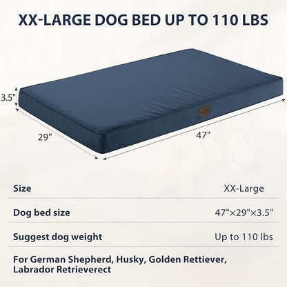 BFPETHOME Outdoor Dog Beds for Large Dogs (47 x 29 in,