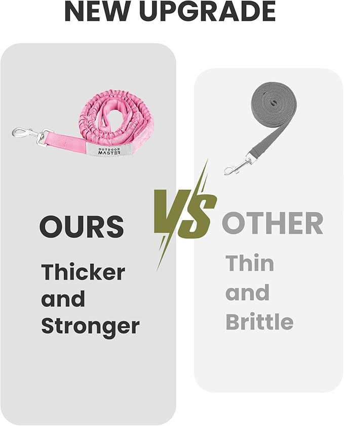 OutdoorMaster Bungee Dog Leash 2 Padded 6 FT)