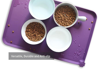 Hoki Found L Silicone Pet Food Mats Tray