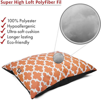 Majestic Pet Rectangle Large Dog Bed Washable – Non Slip Comfy Pet Bed – Dog Crate Bed Super Value Pillow Dog Bed – Dog Kennel Bed for Sleeping 46 x 35 Inch