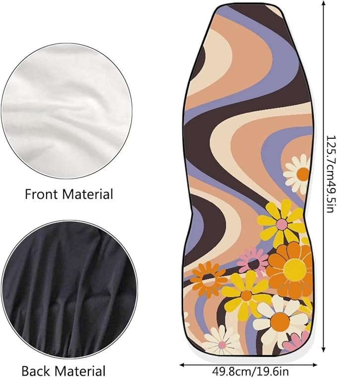 UNICEU 70s 80s Twirl Cute Daisy Flower Car 2 Packs