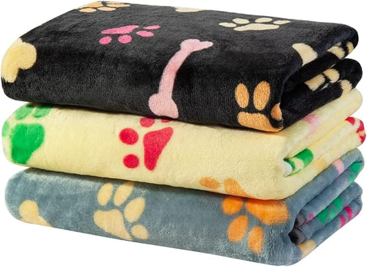 Dono 1 Pack 3 Blankets Soft Fluffy Cute Animals-23 * 16in