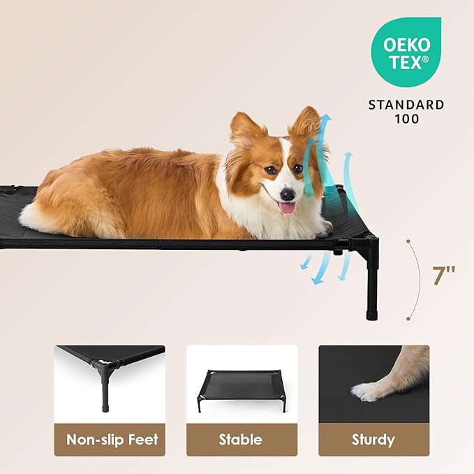 EHEYCIGA 36 Inch Elevated Dog Cot Bed Medium