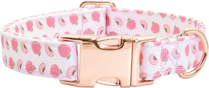 Cotton Dog Collar Metal Buckle Daisy Summer S(10-14in))