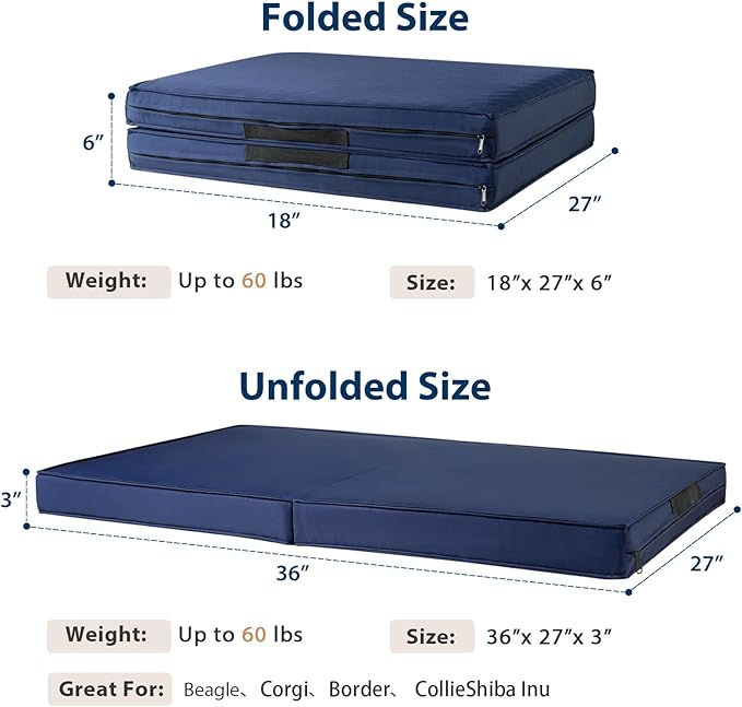 RRPETHOME Waterproof Outdoor Dog Beds Large Sized Dog