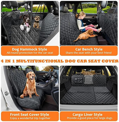 CHEWCREW 4-in-1 Dog Car Seat Cover Waterproof Pet
