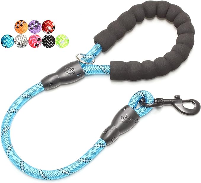 BAAPET 2/4/5/6 FT Dog Leash with Comfortable Padded Handle and Highly Reflective Threads for Small Medium and Large Dogs (2FT-1/2''