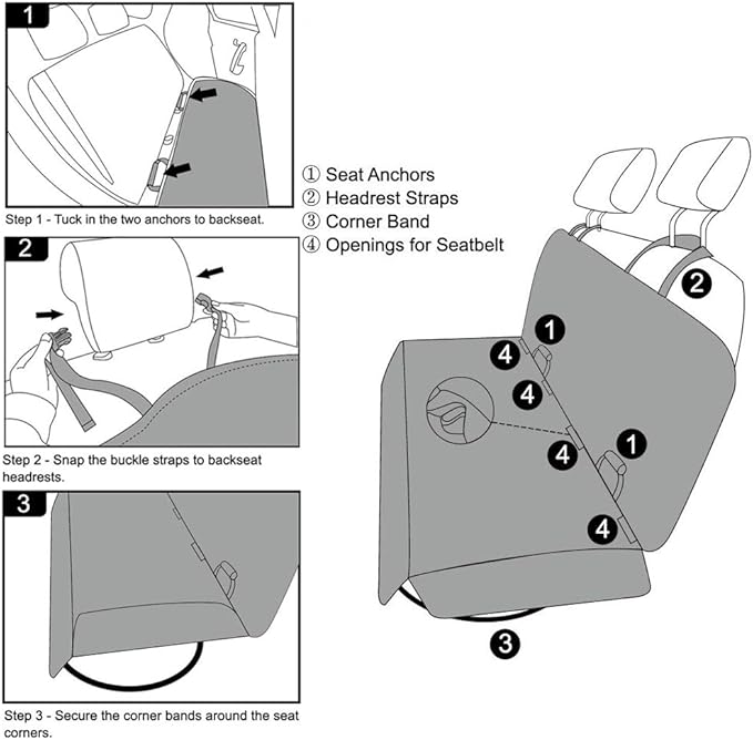 Paw Jamboree Bench Dog Car Seat Cover