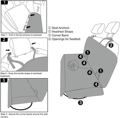 Paw Jamboree Bench Dog Car Seat Cover