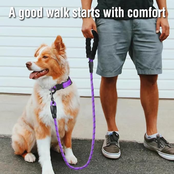 COOYOO Dog Leash 5/6 FT with Comfortable Padded