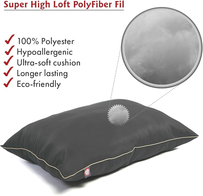 Majestic Pet Rectangle Medium Dog Bed Washable – Non Slip Comfy Pet Bed – Dog Crate Bed Super Value Pillow Dog Bed – Dog Kennel Bed for Sleeping 35 x 28 Inch