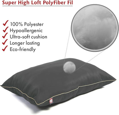 Majestic Pet Rectangle Medium Dog Bed Washable – Non Slip Comfy Pet Bed – Dog Crate Bed Super Value Pillow Dog Bed – Dog Kennel Bed for Sleeping 35 x 28 Inch