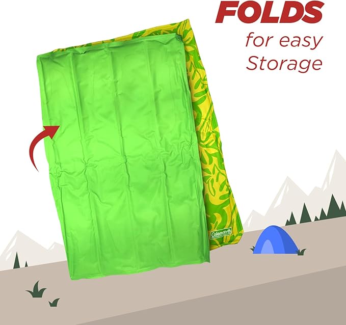 Coleman Medium Green Botanical Pattern Reversible Cooling Mat 24” x 30”